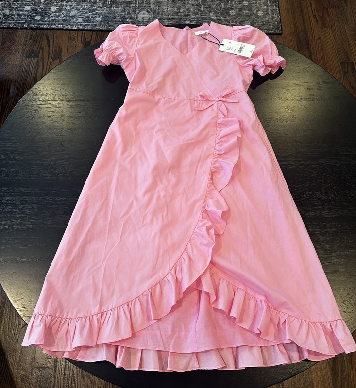 A Loves A Girls NWT Long Dress Soft Pink Size L 100% Cotton