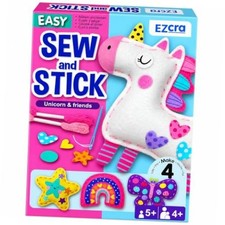 Unicorn Sewing Kit for Kids Ages 4-8 - 4 Beginner Projects Unicorn 4-in-1