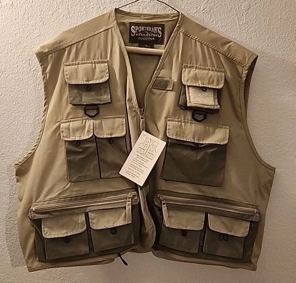 Sportsman's Warehouse Outfitters Fishing Photography Vest Men's Size 2 XL Khaki