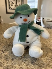 The Snowman Green 1992 Eden Hat Scarf 15  Plush Toy By Raymond Briggs