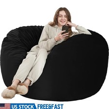 High Rebound Memory Foam Bean Bag Chair Removable Washable Cover Plush Soft Fun