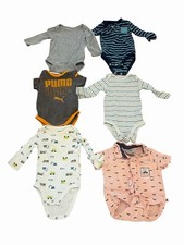 Baby Boy Clothes Lot 0-3 Months 6 Pieces Baby Gap Puma Child of Mine One Pieces