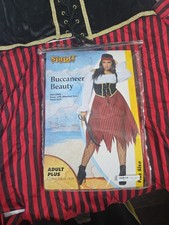 Spirit Halloween Buccaneer Beauty Pirate Maiden Costume Plus Size Adult 16-18