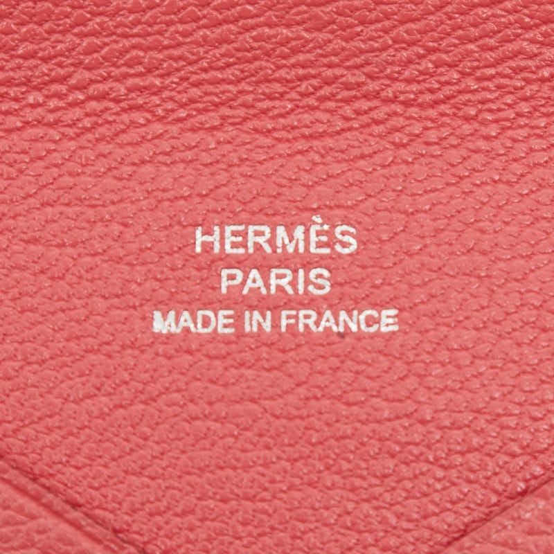 Hermes Calvi Card Case Chevre Pink Rose 4.1in 2018 C Etch Pre-owned thumbnail 9
