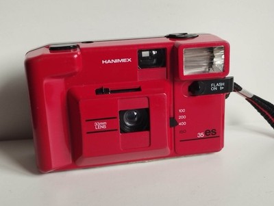 Hanimex 35ES 35 mm Film Camera, Auto Exposure, Red, Very Clean