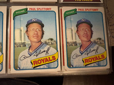 Paul Splittorff 6 card lot 1980 1981 Topps #409 Donruss Fleer KC Royals vintage