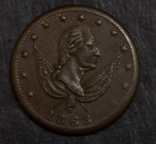 1863 Civil War Token 117/720 R-1  Lot  4223