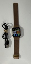 Gold Smartwatch with Mesh Band -Fitness Tracker-HeartRate-Step Counter