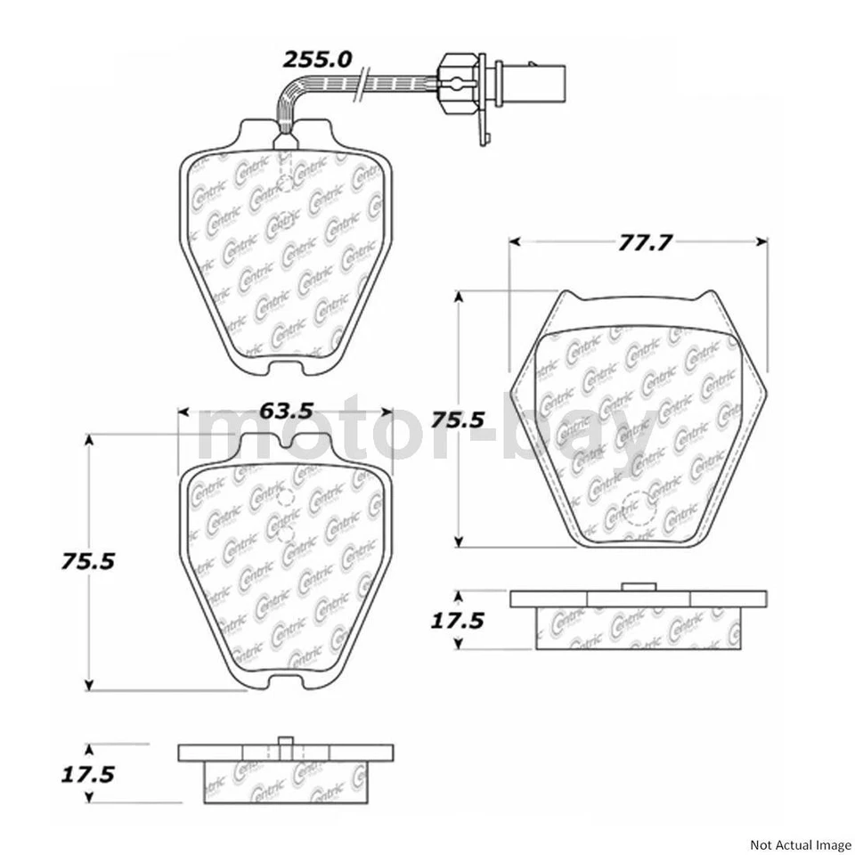 Juego de pastillas de freno delanteras traseras centradas para Audi A6 Quattro 2000 2001 2002 2003 2004 Foto 4 de 4