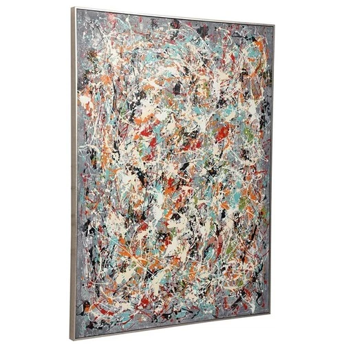 Uttermost Organized Chaos Wood Plastic Hand Painted Canvas in Multi-Color - Picture 3 of 8