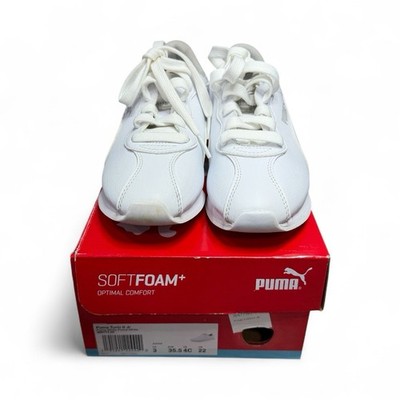 Puma Turin II Jr Junior White Size 4C 366773 02 w/ Box