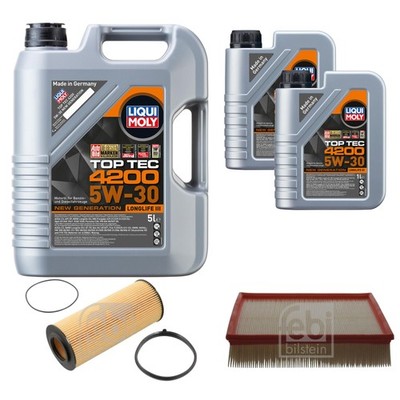 FEBI BILSTEIN Inspektionspaket 7L Liqui Moly Top Tec 4200 5W-30 für Audi A6