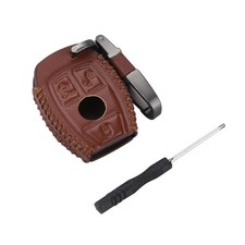 For Mercedes Benz E Car Remote 3-Button Key Case Holder Cover Chain Protector/