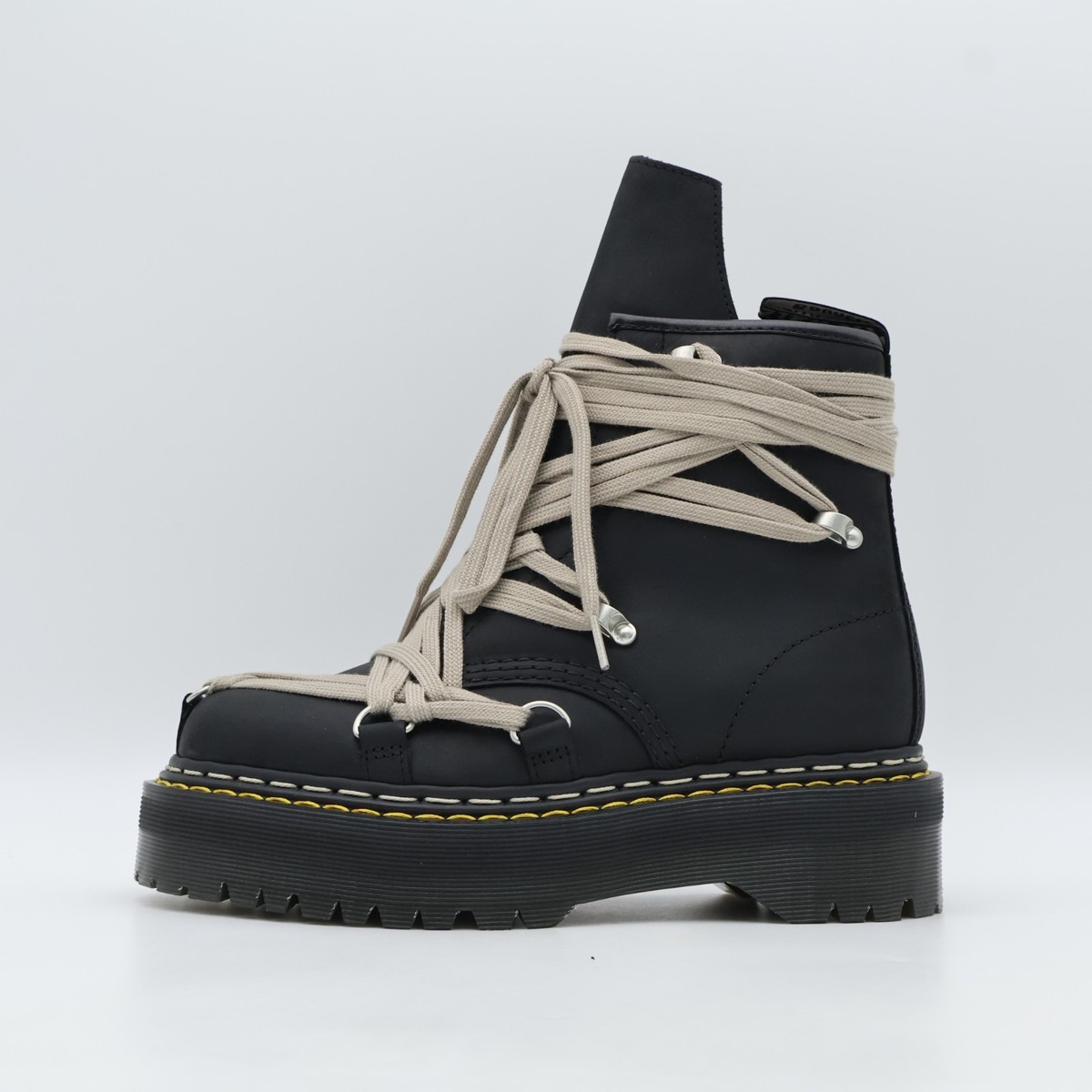 DM02E68128001 Rick Owens Dr.Martens 1460 Quad Sole Megalace Boot