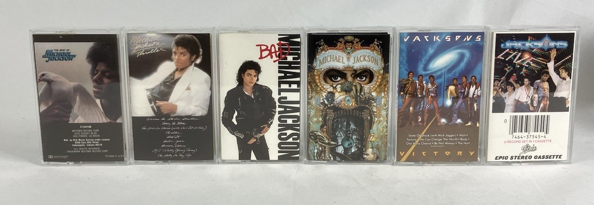 MICHAEL JACKSON Cassette Tape Lot x6 Thriller Bad Dangerous Best
