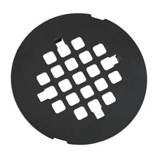 Black Snap-in Shower Drain Cover,4-1/4" OD Round Shower Strainer Grid, Easy-t...