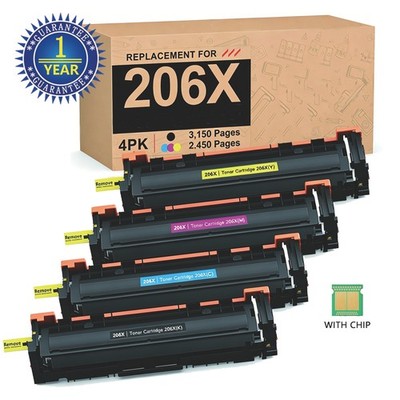 With Chip 206X Toner fits For HP 206X Color Laserjet Pro M283fdw M283cdw M255dw