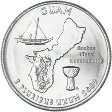 2009 P Territories Quarter Guam Gem BU CN-Clad US Coin See Pics E221