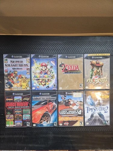 Gamecube Games Lot Of 8 Zelda WindWaker Mario Party 5 Super Smash Tested&Working