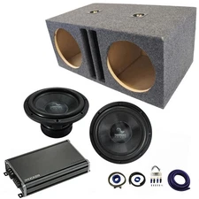 Harmony Audio HA-C104 Competition Dual 10" Sub 2000W Vented Sub Box & CXA12001