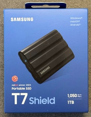 Samsung T7 Shield 1TB Externe SSD USB 3.2 1050MB/s Robust Outdoor IP65 Schwarz