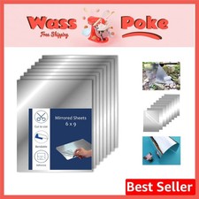 Flexible Non-Glass Mirror Sheets 6x9 Inches 4 Pack for Creative Projects