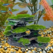 Aquarium Mountain View Stone,Aquarium View Stone, Mossed Aquarium Hideout