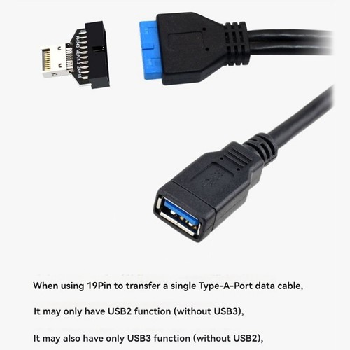 USB3.2 Typ-E 20Pin auf USB 19P Chassis Front USB Typ A Typ C Verlängerungsa1076 - Afbeelding 6 van 8