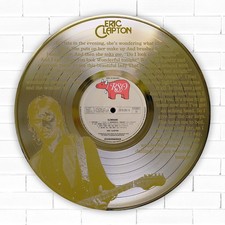 Eric Clapton - Wonderful Tonight laser etched LP record wallart M4