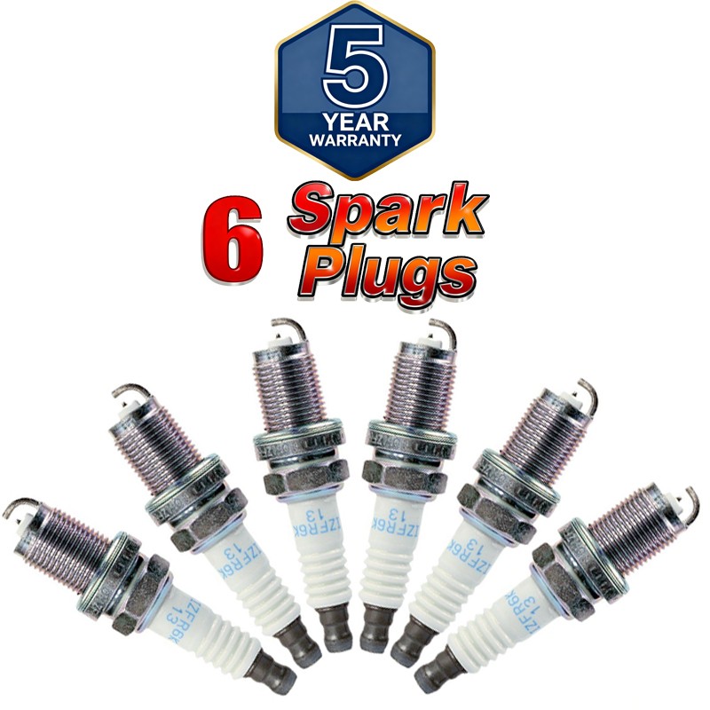 6PCS New NGK Iridium Spark Plugs For Honda Acura 12290-R70-A01 ILZKR7B11