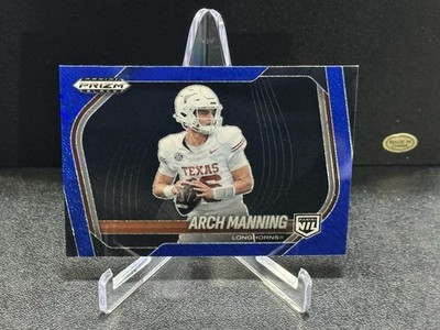 2025 Panini Prizm Black Arch Manning #197 Blue Shimmer FOTL /35 Texas Longhorns!