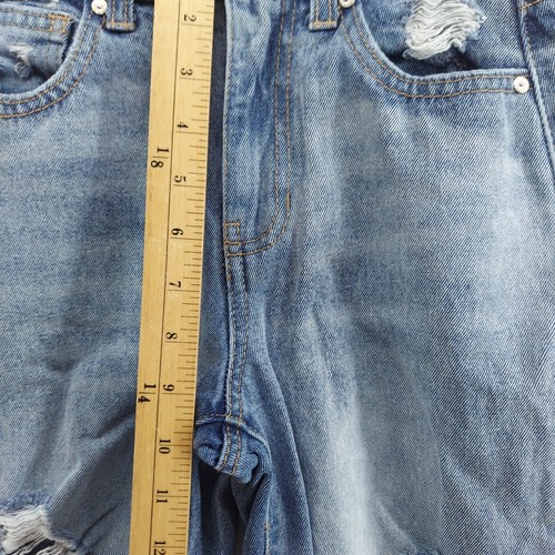 RSQ 90s jeans distressed light blue high Rise size 12 100% cotton girls youth - Picture 5 of 11