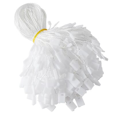 7 Inch 1000Pcs White Nylon Hang Tag String Snap Lock Pin Loop Fastener Hook T...