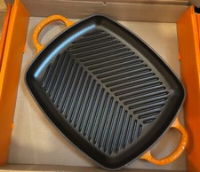 Le Creuset Signature Cast Iron Rectangular Grill  BBQ 30cm -Volcanic NEW