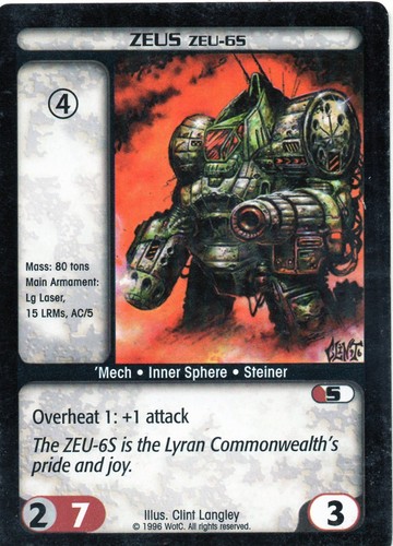 Tarjetas coleccionables individuales de Battletech Limited - Imagen 173 de 201