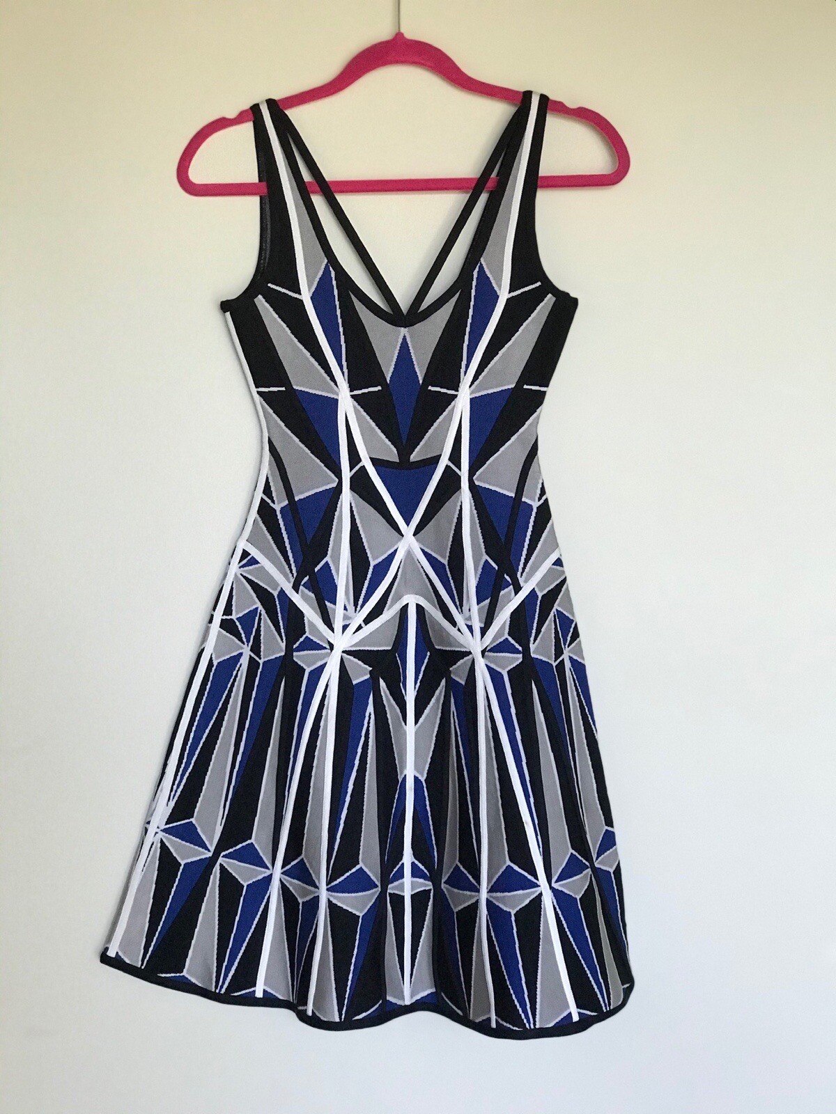 Herve Leger Hazel geometric patchwork jacquard ba… - image 2