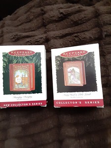VINTAGE HALLMARK MOTHER GOOSE CHRISTMAS . ORNAMENTS 1993 AND 1996