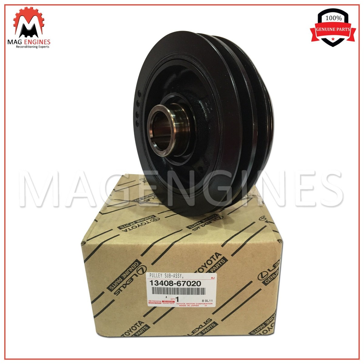 13408-67020 GENUINE OEM PULLEY, CRANKSHAFT 1340867020 | eBay 13408-67020 GENUINE OEM PULLEY, CRANKSHAFT 1340867020 | eBay