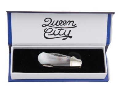 Queen City Pocket knife Cub Black Pearl Handle Lockback