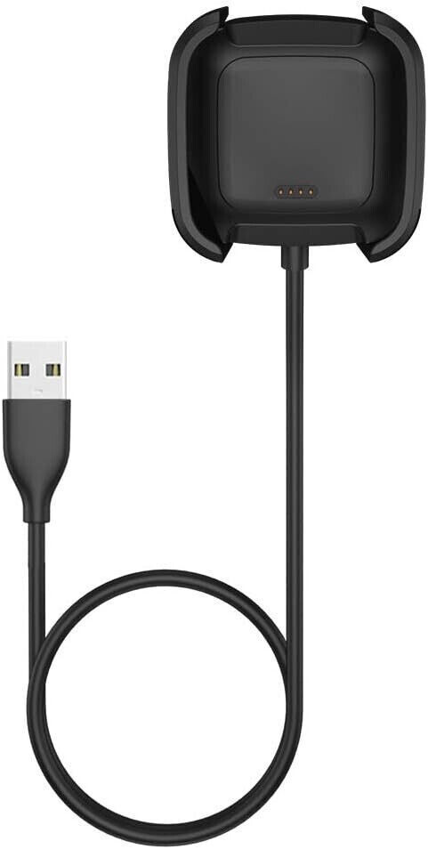 USB Charger Compatible with Fitbit Versa 2 USB Charging Cable Dock Stand