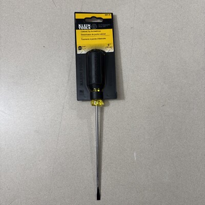 NEW KLEIN TOOLS 601-6 6'' SLOTTED TIP 3/16'' X 6'' ROUND SHANK SCREWDRIVER TOOL