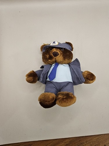 1990 VTG USPS 6 Inch Mailman Postal Carrier Bear Teddy w/ US Mail Emblems Plush