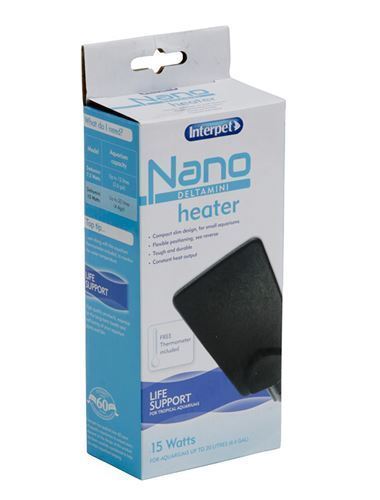 Interpet Nano Aquarium Fish Tank Heater Delta Mini 15w Preset Flexible Flat