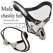 Stainless Steel Chastity Belt EMCC Cage Lock Device Adjustable Waist Invisible