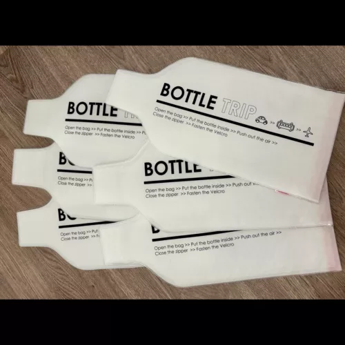 Reusable Wine Bottle Protector for Travel (6 pack) Wine Bag Sleeve Carrier Skin