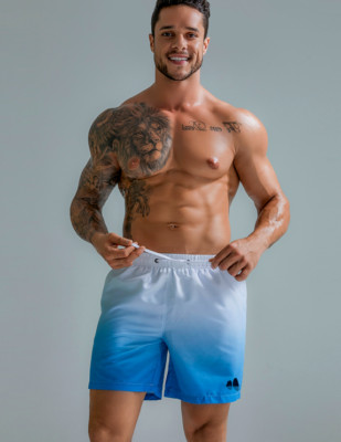 CAPRI BEACH Herren Badehose Meer - Herren Badeanzug, Blauton