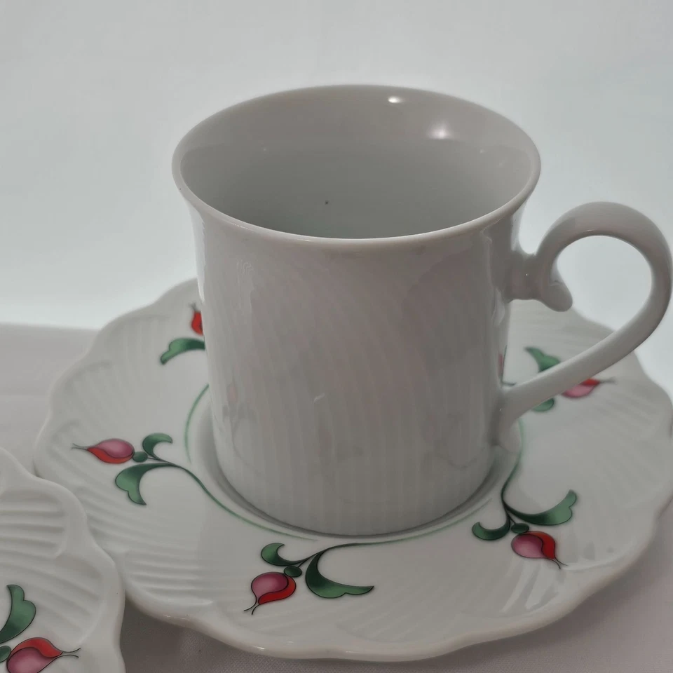 Dansk Rosebud Taza Platillo 3-1/4" Floral 8oz Elegancia Romántica Té Café Juegos (3) Foto 3 de 4