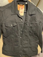 Levi's Black Men's Denim Jean Jacket *Size M Casual Streetwear *NEW