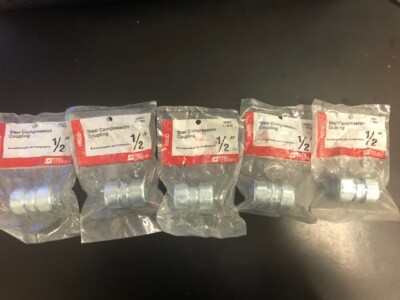 Pro Connex 1/2'' 49060 Rigid Coupling Steel Compression Coupling (lot of 5)