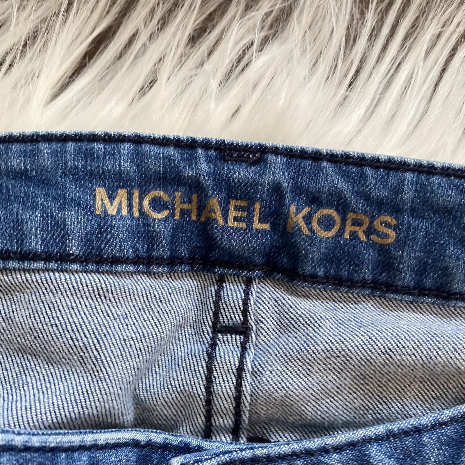Michael Kors Women’s Izzy Skinny Blue Raw Hem Jeans Size 4 eBay